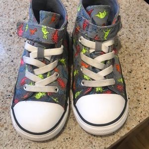 Little boy dinosaur converse